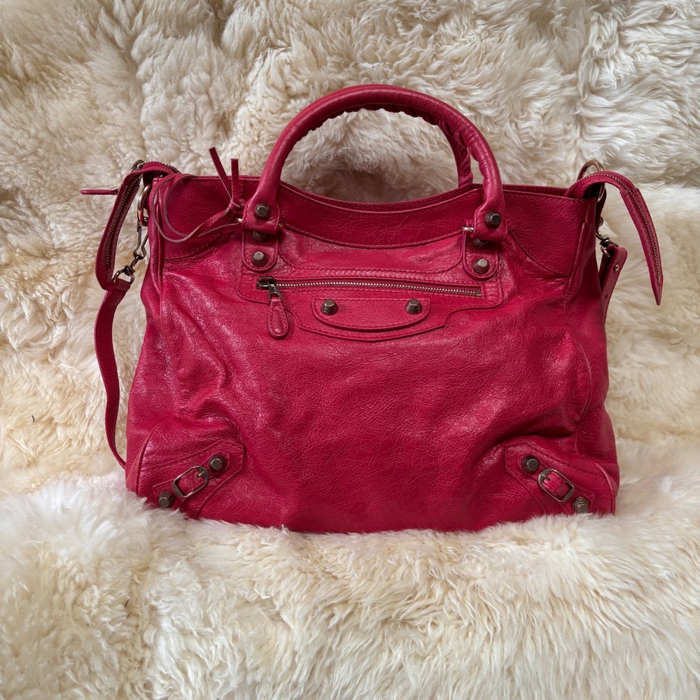 Red Balenciaga Leather Women's Bag
